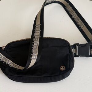 lululemon athletica Black Belt Bag with Logo Strap